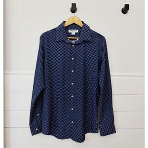 Men’s Mizzen + Main Performance Menswear Blue Button Down Long Sleeve Shirt M